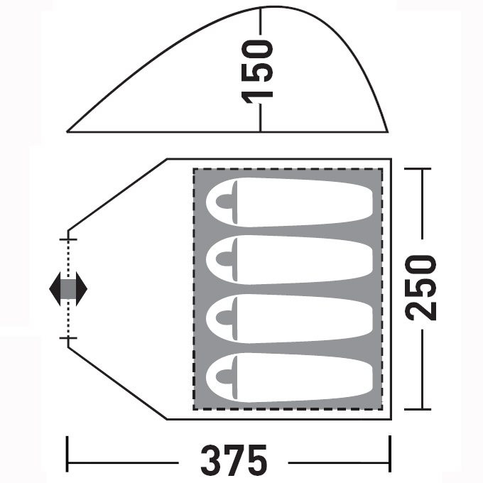 Палатка «Керри 4 v.2» Палатка «Керри 4 v.2»